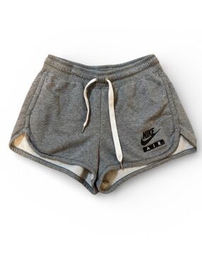 Nike Women's Gray Athletic Air Fleece Shorts with Drawstring